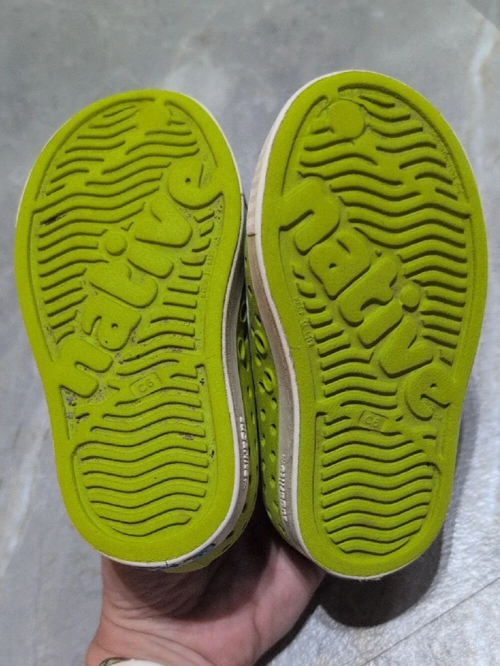 Native Kids Slip-On Water Shoes in Lime Green